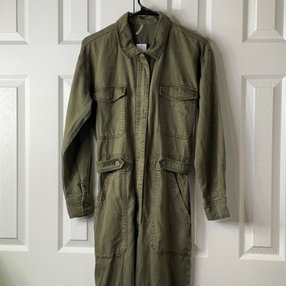 Young Fabulous & Broke Long Sleeve Jumpsuit in Pine Green Size S - Picture 4 of 15